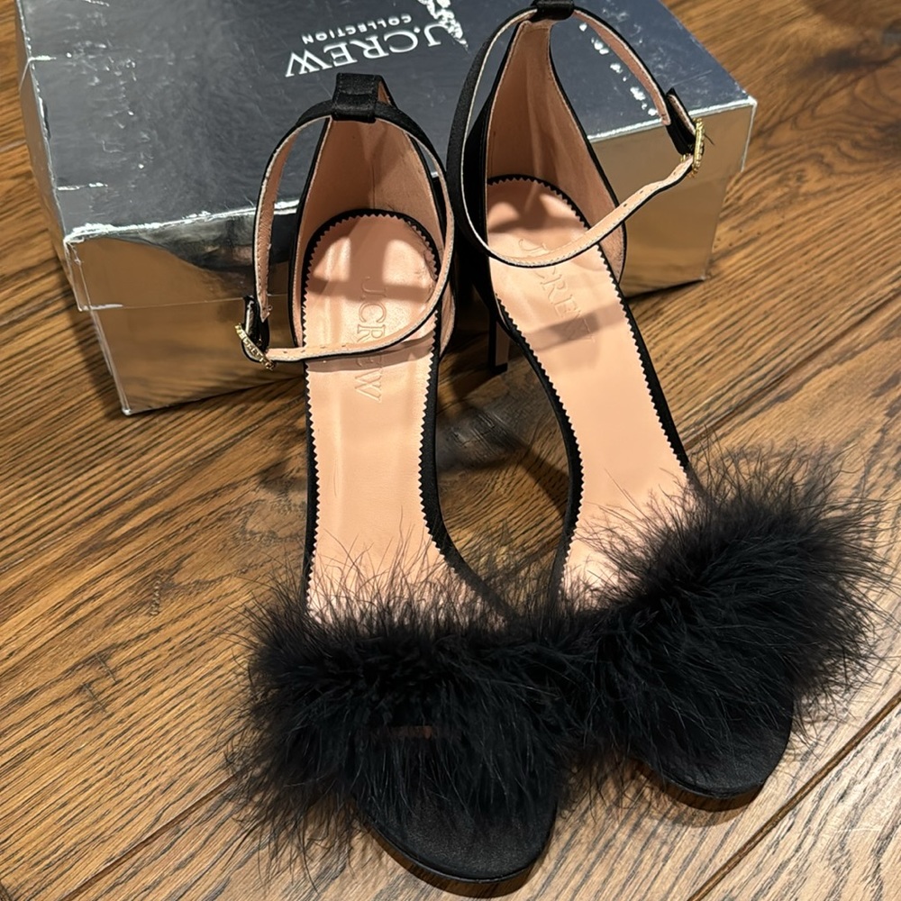 ⭐️STUNNING!⭐️ J.Crew Collection Rylie feather-strap heels - Picture 3 of 5